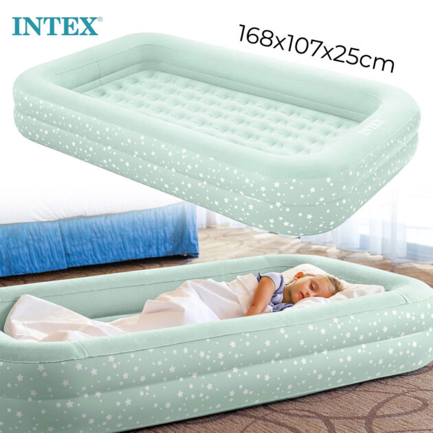 Matelas Pneumatique Enfant avec Cadre Relevé 168x107 cm – Intex