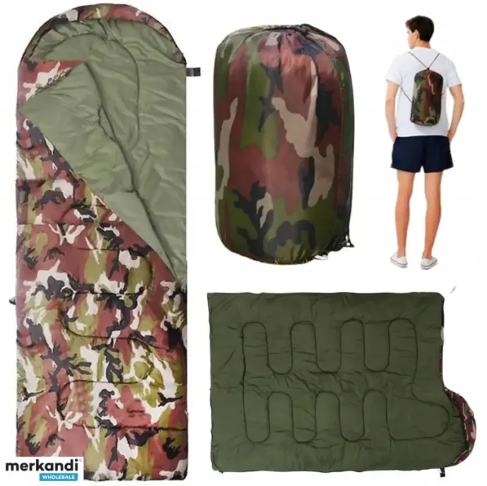 ⁦Sac de Couchage Camouflage – Confort Imperméable et Léger pour Camping⁩ - الصورة ⁦4⁩