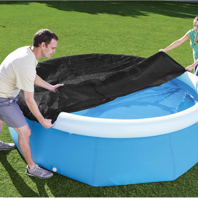 ⁦Grande bâche de piscine ronde 244 cm Bestway 58032⁩ - الصورة ⁦2⁩