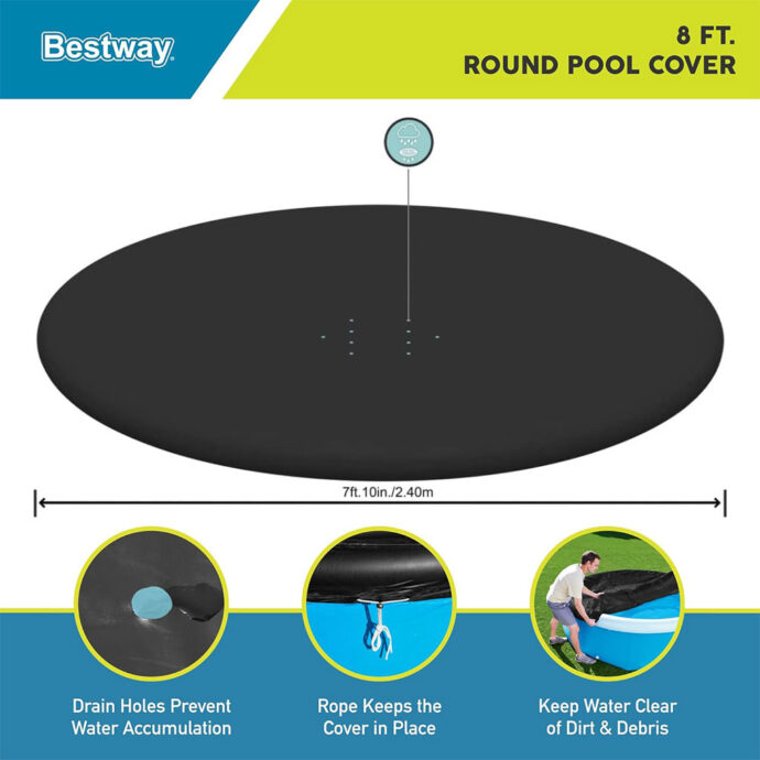 ⁦Grande bâche de piscine ronde 244 cm Bestway 58032⁩ - الصورة ⁦3⁩