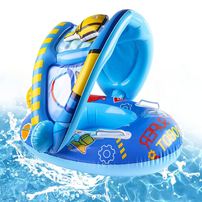 Bouée de natation gonflable pour bébé avec toit