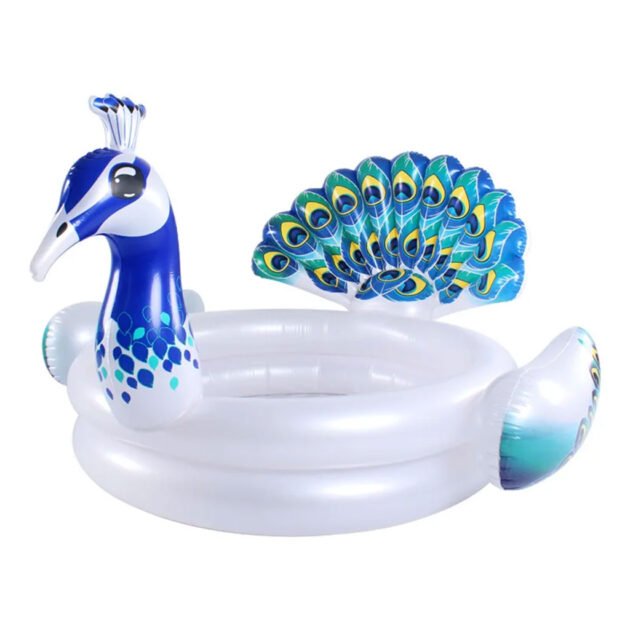 Piscine Gonflable 3D en Forme de Paon – Fraîcheur et Fun d’Été