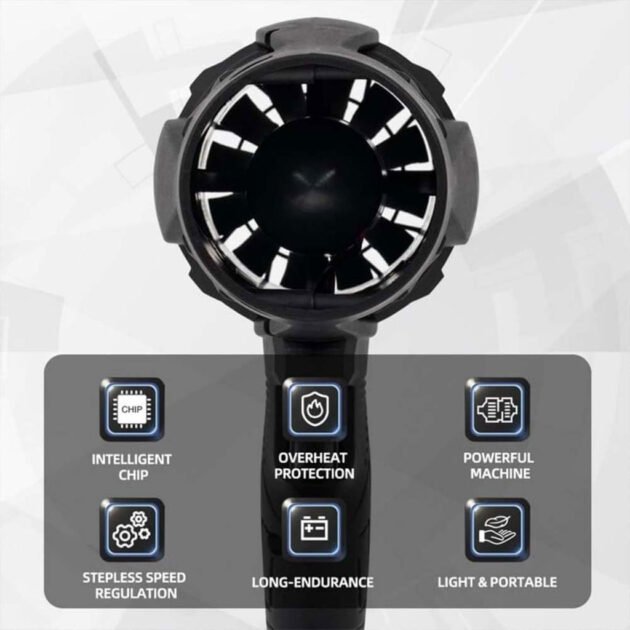 Mini Souffleur Turbo Sans Fil – Dépoussiéreur Haute Vitesse Portable