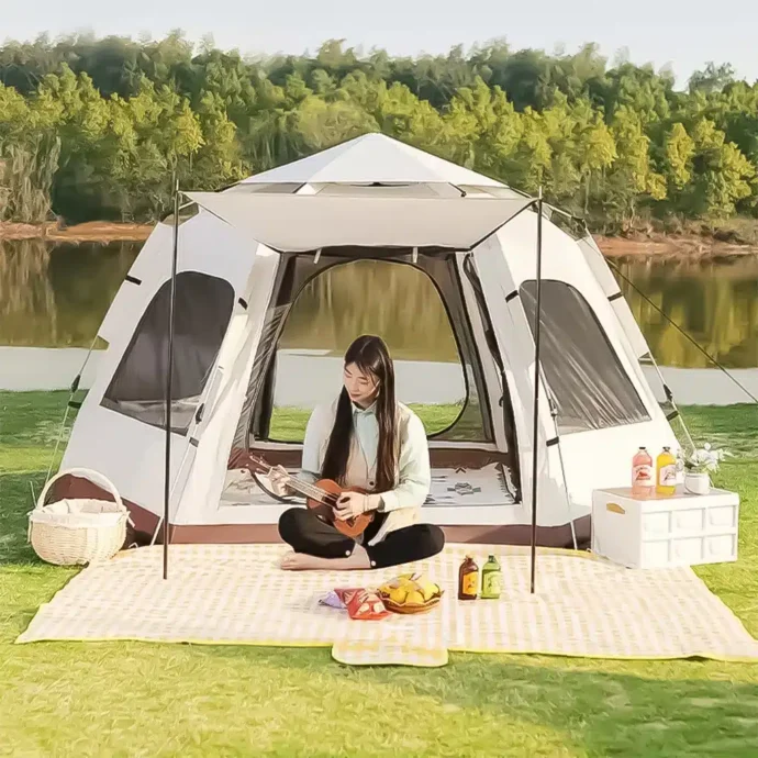 ⁦Tente de Camping Familiale Automatique – Spacieuse, Solide et Facile à Monter⁩ - الصورة ⁦3⁩