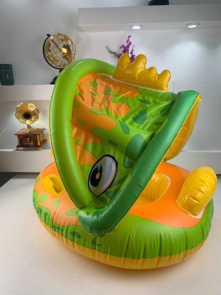 Bouée de natation gonflable pour bébé avec toit et klaxon