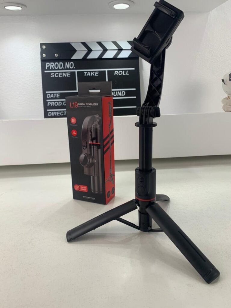 Perche Selfie 3en1 avec Stabilisateur et Télécommande Bluetooth