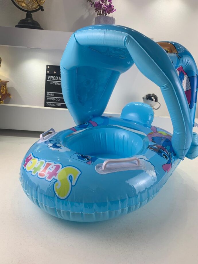 ⁦Bouée de natation gonflable pour bébé avec toit⁩ - الصورة ⁦9⁩
