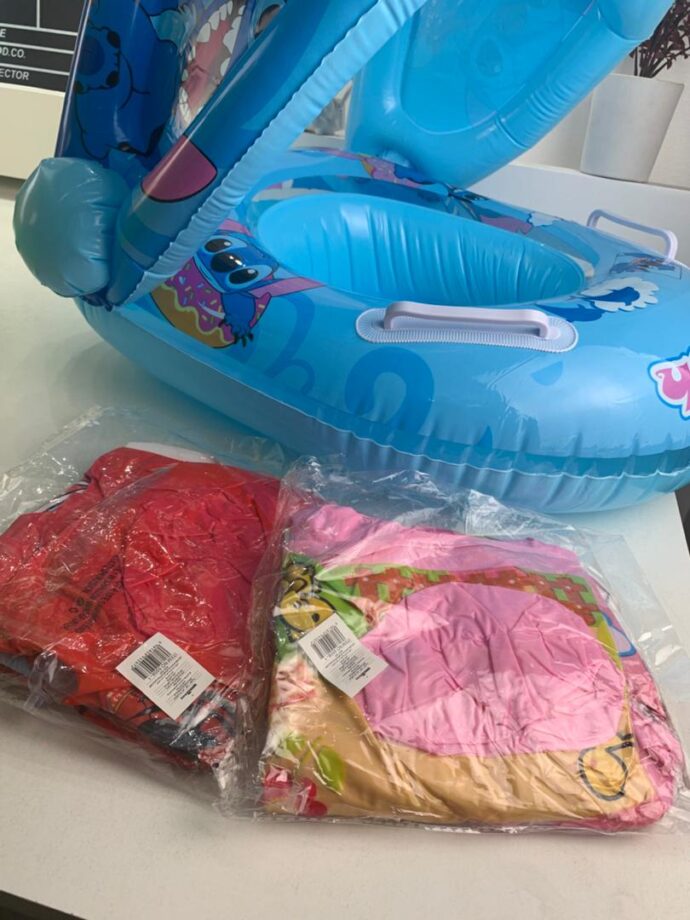 ⁦Bouée de natation gonflable pour bébé avec toit⁩ - الصورة ⁦3⁩