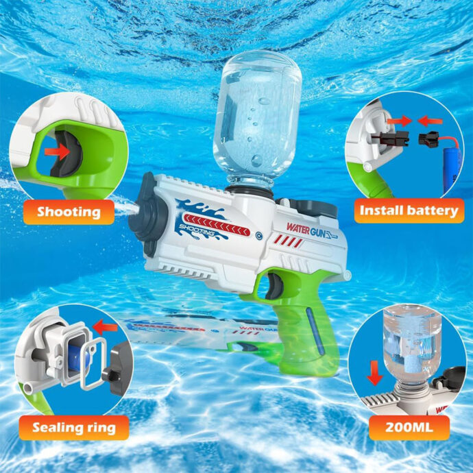 ⁦Pistolet à Eau Électrique Rechargeable Grande Portée⁩ - الصورة ⁦6⁩