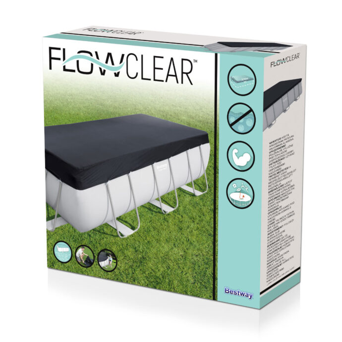 ⁦Bâche de piscine rectangulaire 412 x 201 cm en polypropylène Bestway 58232⁩ - الصورة ⁦4⁩
