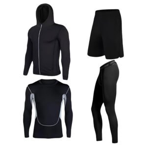 Ensemble Sport 4 en 1 Homme – Performance & Confort Ultime