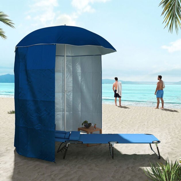 Parasol avec Auvent et Panneaux Latéraux – Protection Solaire UV30+