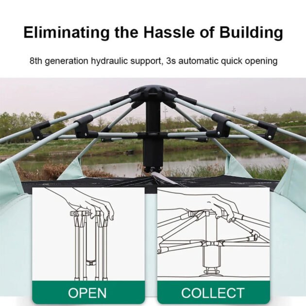 Tente de Camping Familiale Automatique – Spacieuse, Solide et Facile à Monter