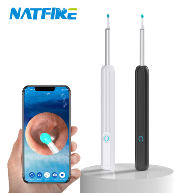 Otoscope Sans Fil NE3 Natfire – HD 1296p, Grand Angle 360°