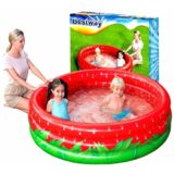 Piscine Ronde Gonflable “Fraise” Pour Enfants 160 x 38 cm – Fraîcheur et Fun pour l’Été