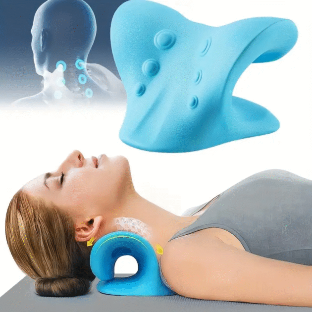 Oreiller Civière pour Soulager la Douleur au Cou – Dispositif Ergonomique en Mousse PU avec Étirement par Gravité