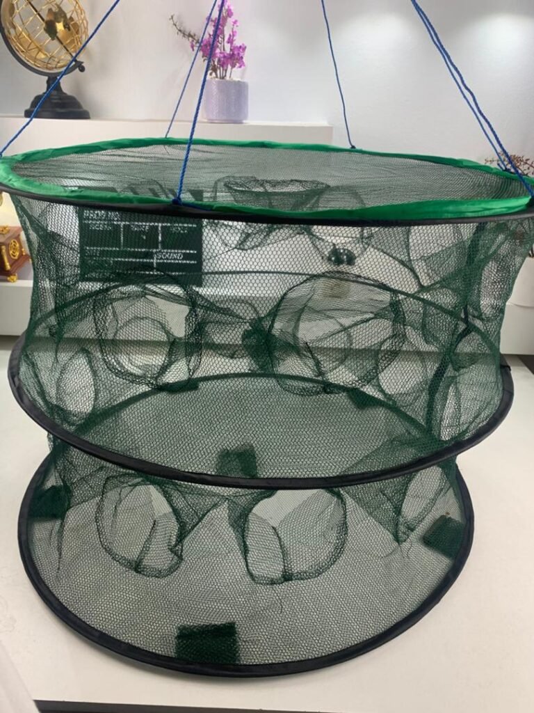 Piège de Pêche à Lancer à la Main – Nylon Résistant 2 Étages