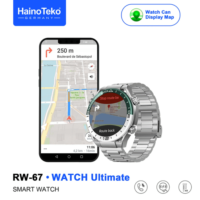 ⁦Smart Watch Haino Teko RW67 – Montre Connectée avec Fonction Cartes & Santé⁩ - الصورة ⁦3⁩