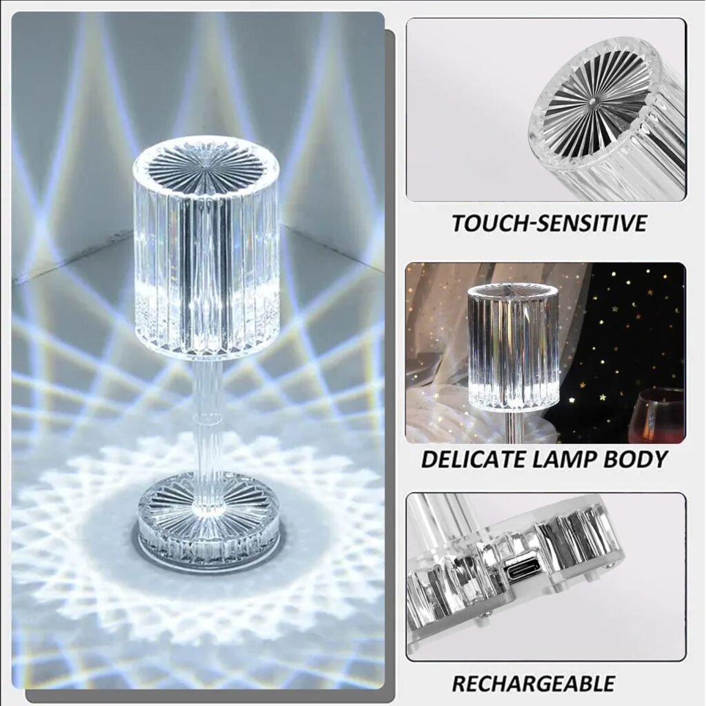 Lampe Cristal Bluetooth – Éclairage 3D & Ambiance Musicale