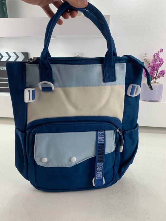 ⁦Sac à Dos Élégant Multifonction  BLUE –  Étanche et Spacieux pour Quotidien⁩ - الصورة ⁦4⁩