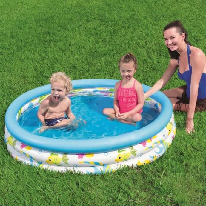 ⁦Piscine Gonflable Ronde Pour Enfants 122 x 25 cm – Simplicité et Fraîcheur⁩ - الصورة ⁦3⁩