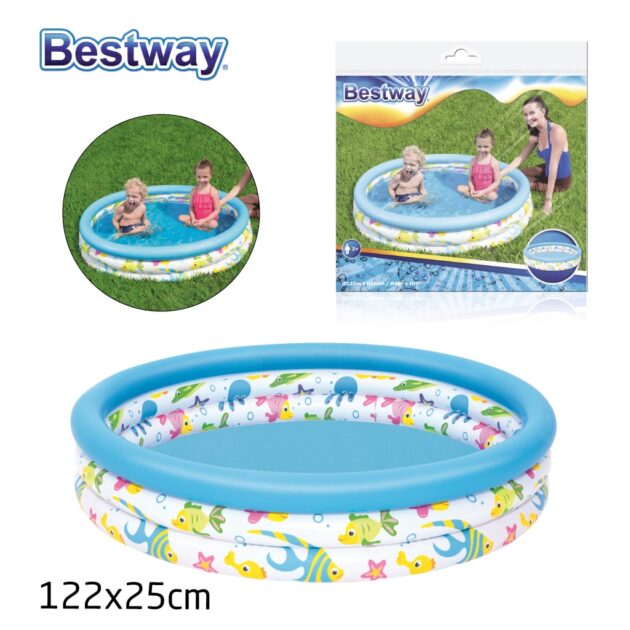Piscine Gonflable Ronde Pour Enfants 122 x 25 cm – Simplicité et Fraîcheur