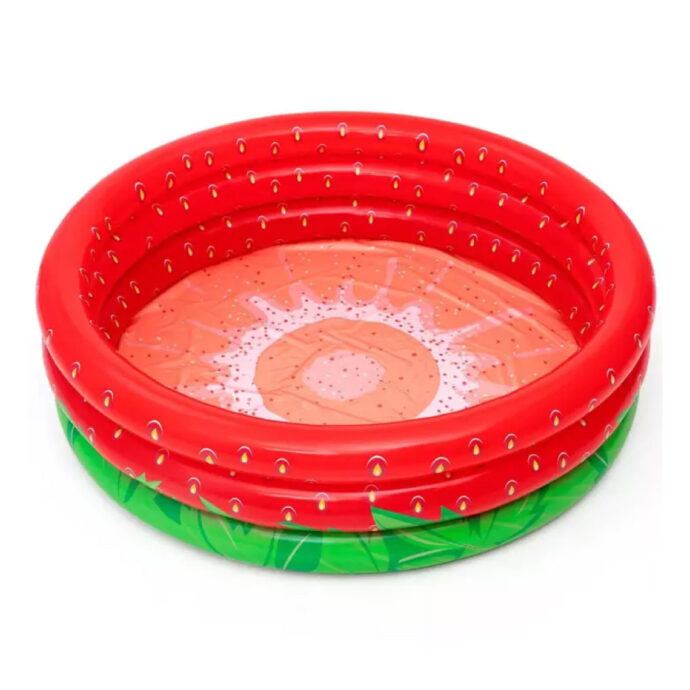 ⁦Piscine Ronde Gonflable “Fraise” Pour Enfants 160 x 38 cm – Fraîcheur et Fun pour l’Été⁩ - الصورة ⁦3⁩