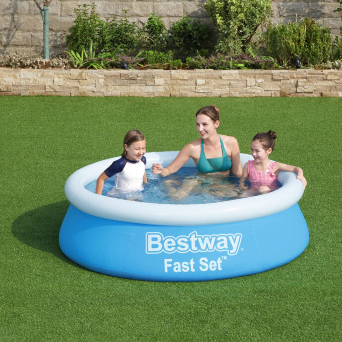 ⁦Piscine Gonflable Ronde Fast Set™ Pour Enfants 183 x 51 cm – Fraîcheur et Fun pour l’Été⁩ - الصورة ⁦4⁩
