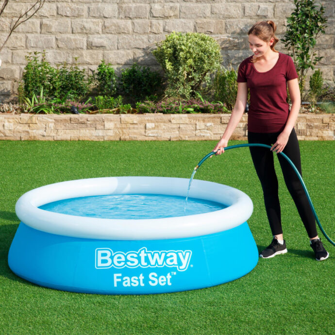 ⁦Piscine Gonflable Ronde Fast Set™ Pour Enfants 183 x 51 cm – Fraîcheur et Fun pour l’Été⁩ - الصورة ⁦3⁩