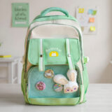 Sac à Dos Scolaire Kawaii BoShiKai VERT – Le style coréen mignon pour les enfants !