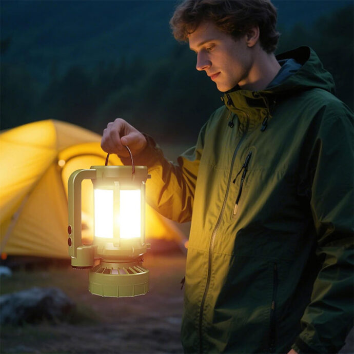 ⁦Lanterne Solaire de Camping – Éclairage Portable et Fiable pour l’Aventure⁩ - الصورة ⁦4⁩