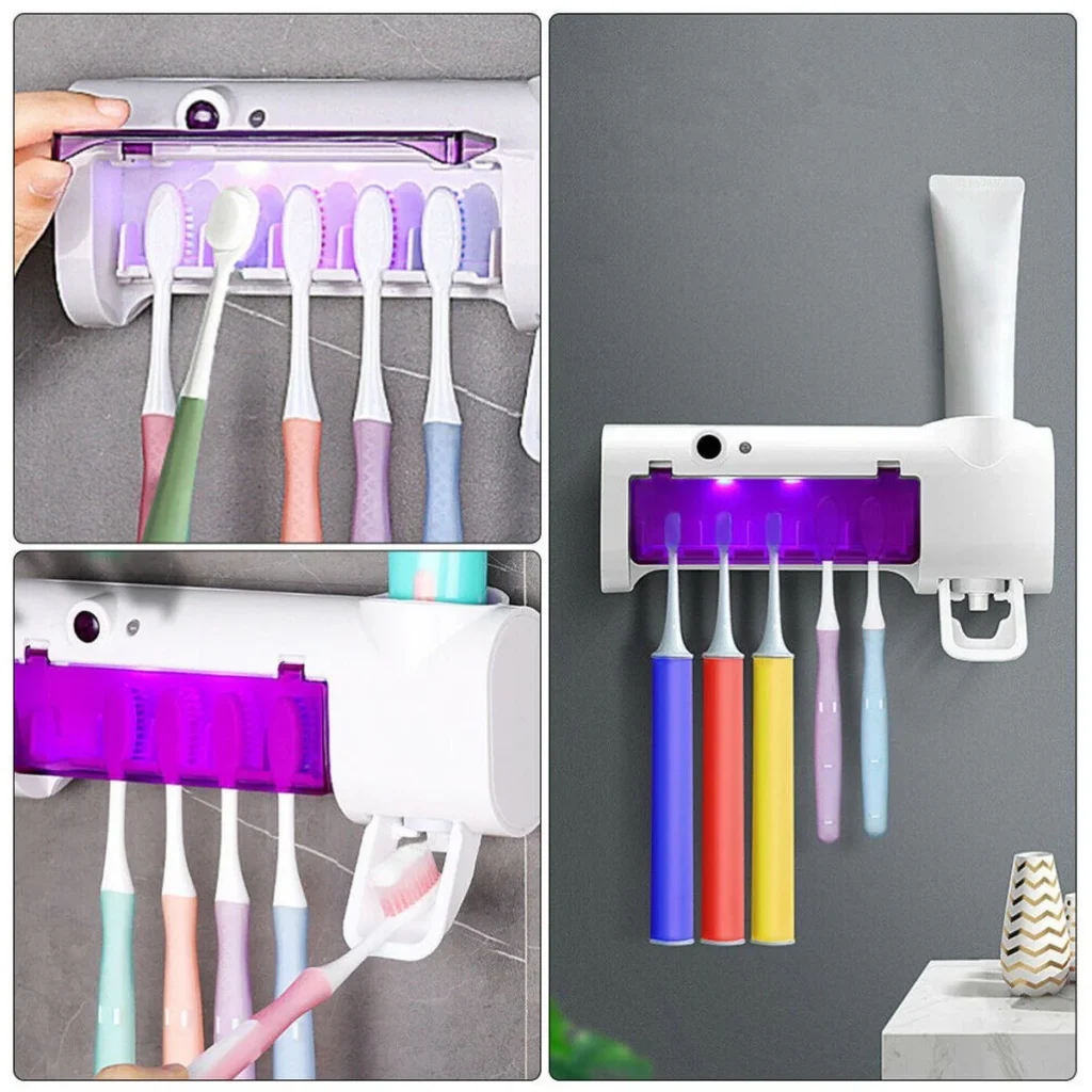 Stérilisateur & Porte-Brosse à Dents 2en1 – Hygiène Intelligente