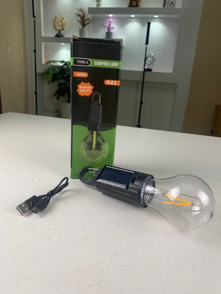 Lampe de Camping Solaire Étanche - Recharge solaire + USB-C