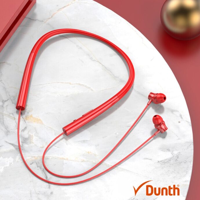 Écouteurs Bluetooth Intra-Auriculaires Tour de Cou Étanche Orange DUNTH DU-B282 – Sans Fil