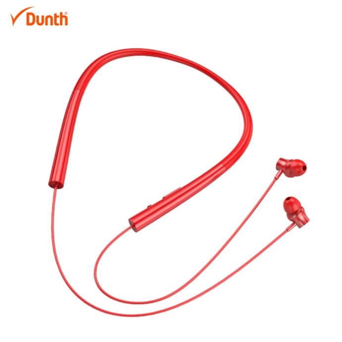 ⁦Écouteurs Bluetooth Intra-Auriculaires Tour de Cou Étanche Orange DUNTH DU-B282 – Sans Fil⁩ - الصورة ⁦3⁩