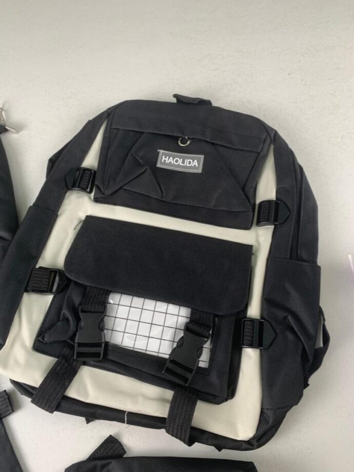 ⁦Sac à Dos Kawaii 4-en-1 HAOLIDA V1 –  Noir⁩ - الصورة ⁦5⁩
