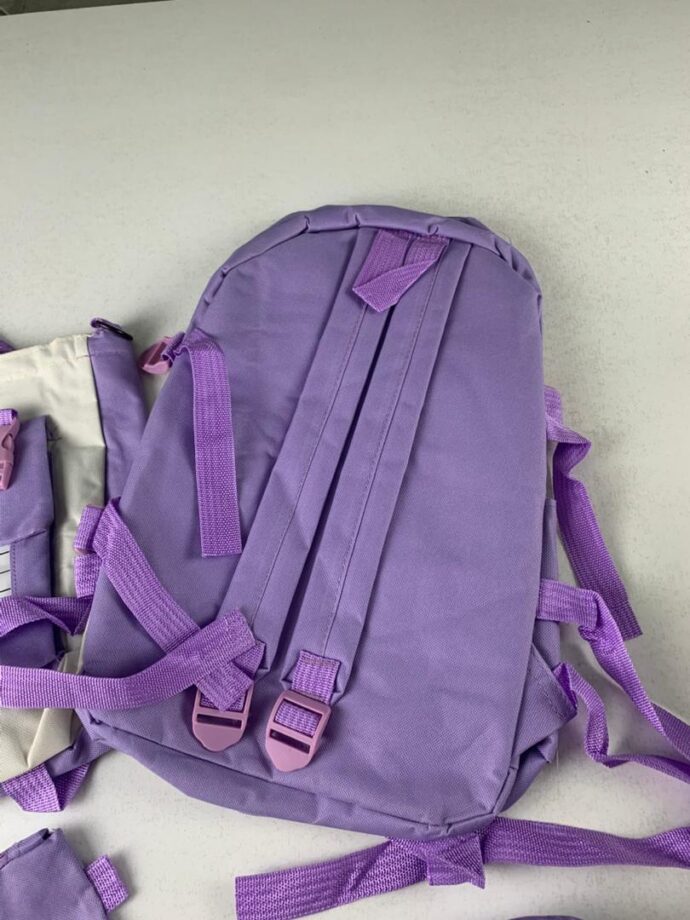 ⁦Sac à Dos Kawaii 4-en-1 HAOLIDA V1 –  Mauve⁩ - الصورة ⁦5⁩