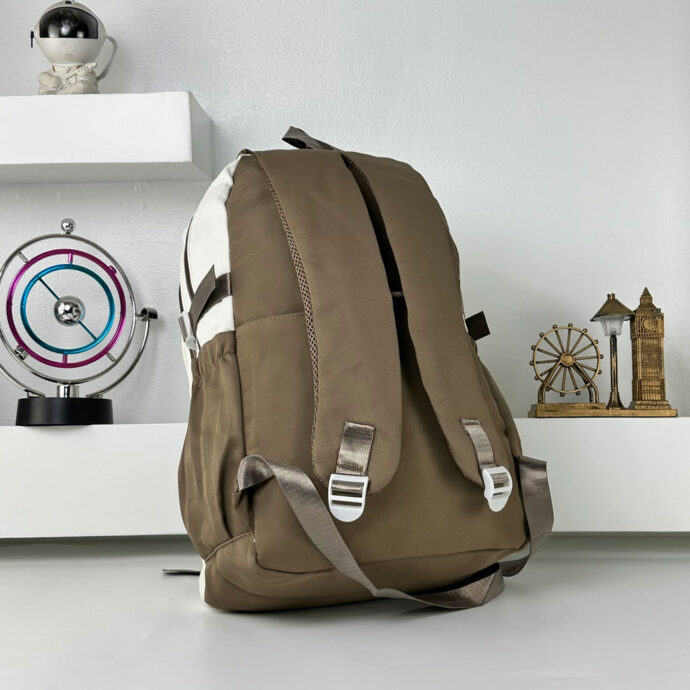 ⁦Sac à Dos Décontracté Style Milkshake Unisexe  – Marron⁩ - الصورة ⁦5⁩