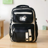 Sac à Dos Décontracté Style Milkshake Unisexe  – Noir