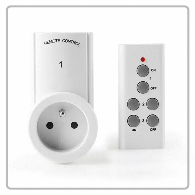 Prise de Courant Intelligente Sans Fil avec Télécommande – Contrôle à Distance pour Économie d'Énergie