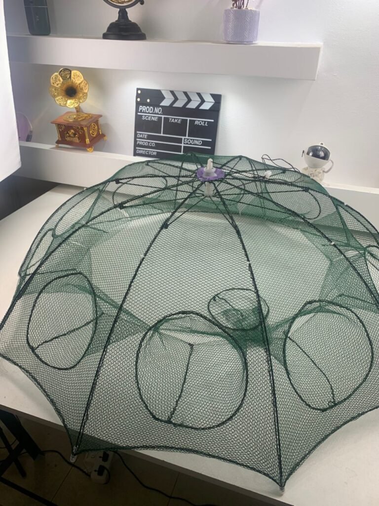 Piège à Filet de Pêche Pliable à 10 Entrées – Pour Crabes, Écrevisses et Poissons