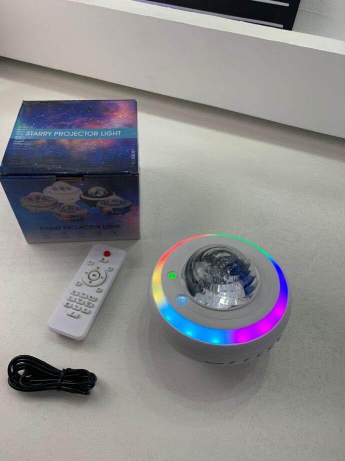 ⁦Enceinte LED RGB avec Synchronisation Musicale et Effet Aurore Boréale⁩ - الصورة ⁦5⁩