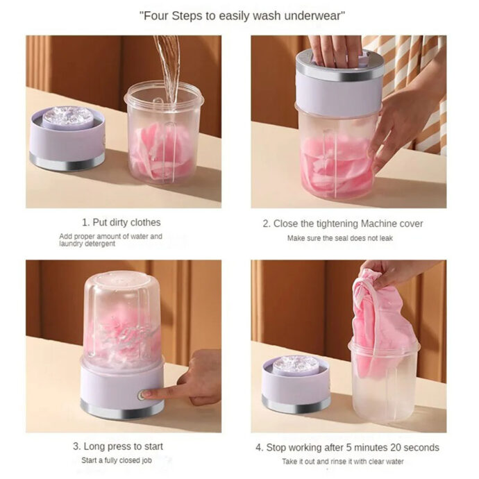 ⁦Mini Machine à Laver Portable – Lave-linge Compact pour Voyages & Petits Espaces⁩ - الصورة ⁦3⁩