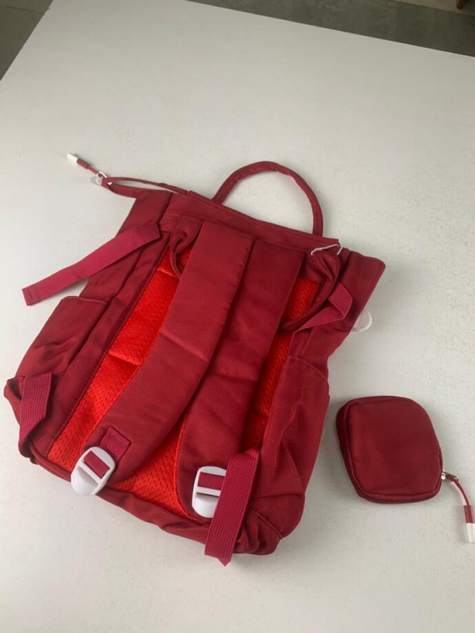 ⁦Ensemble de sacs scolaires kawaii 2 pièces avec pochette – Rouge⁩ - الصورة ⁦3⁩