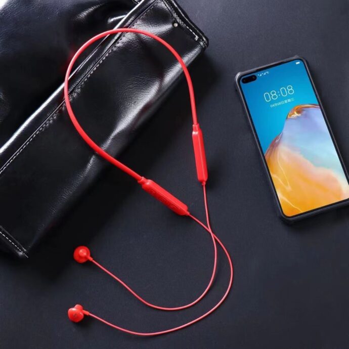 ⁦Écouteurs Bluetooth Intra-Auriculaires Tour de Cou Étanche Orange DUNTH DU-B282 – Sans Fil⁩ - الصورة ⁦4⁩