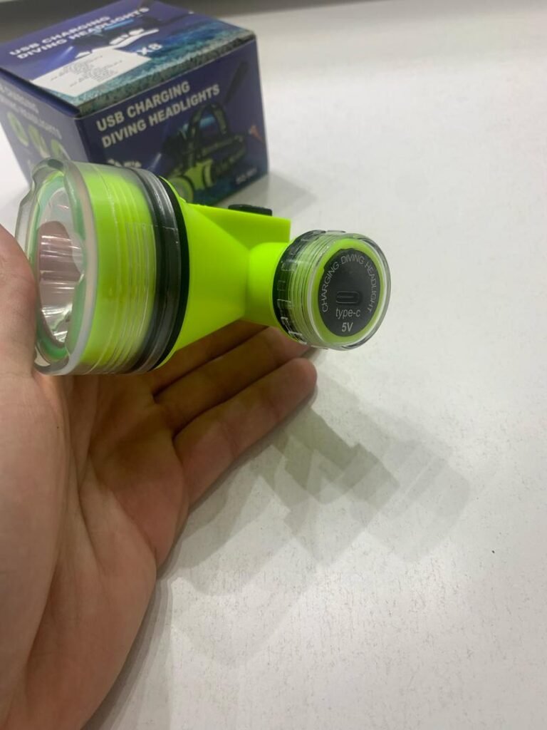 lampe Frontal LED Rechargeable Étanche – IPX8, 350m Portée pour Plongée