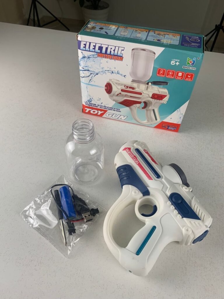 Pistolet à Eau Électrique Rechargeable 200ml – Longue Portée pour Enfants et Adultes