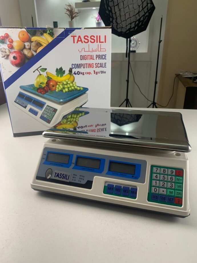 ⁦Balance Électronique Tassili 40 KG – Batterie Rechargeable⁩ - الصورة ⁦3⁩