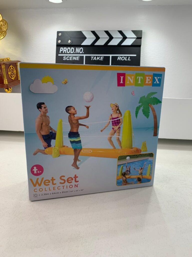 Filet de Volley Gonflable pour Piscine avec Ballon Inclus