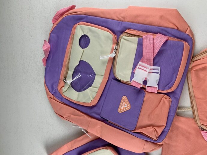 ⁦Set de Sacs Scolaires Kawaii 5 Pièces – Guiyu V2 – Rose et Mauve⁩ - الصورة ⁦4⁩